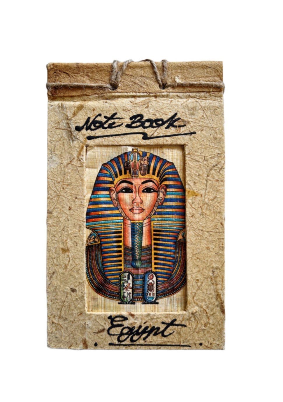 King Tutankhamun Handcrafted Papyrus Large Notebook