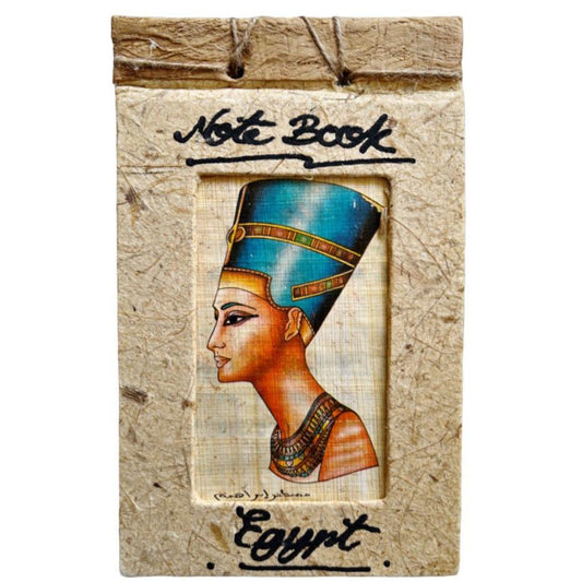 Queen Nefertiti Handcrafted Papyrus Large Notebook